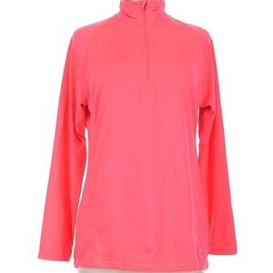 C9 by Champion Coral Pink Long-Sleeve Quarter-Zip Pullover Activewear
